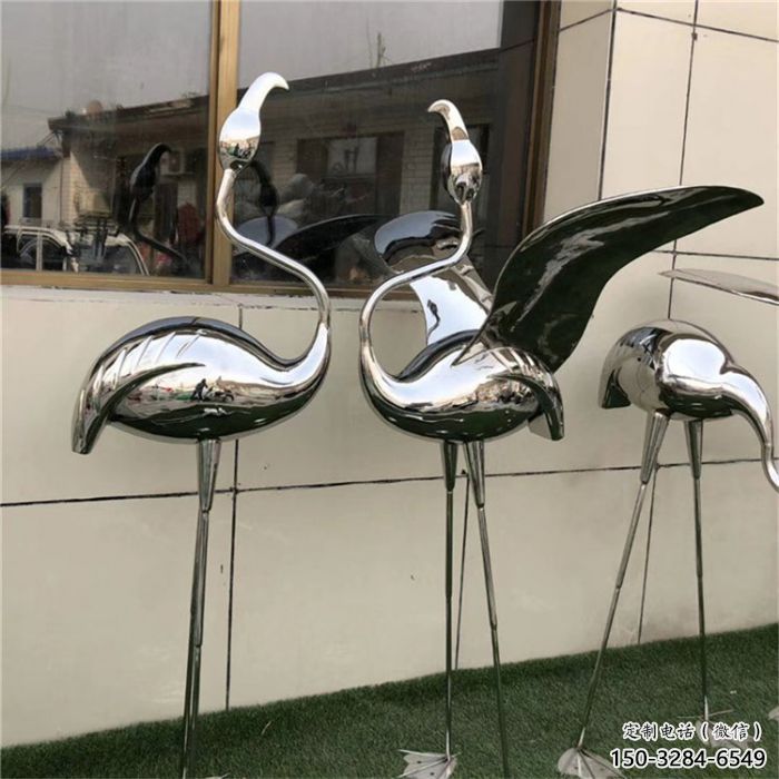 城市丹頂鶴雕塑 風景區彩繪雕塑 抽象擺件