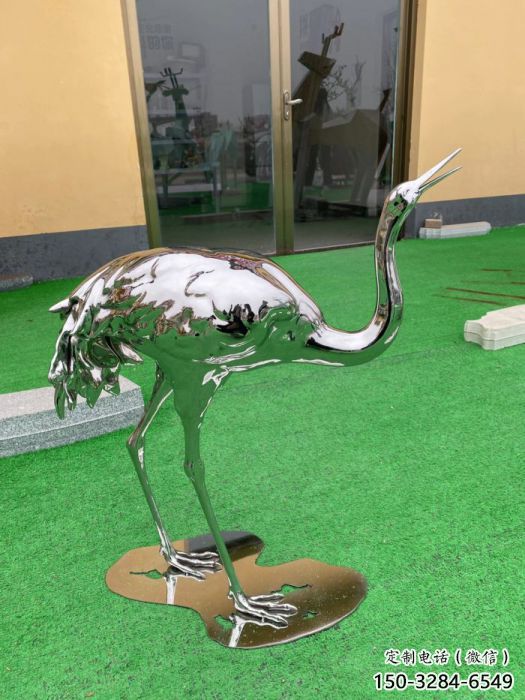 園林丹頂鶴雕塑 城市廣場雕塑 步行街擺件 園林丹頂鶴雕塑 城市廣場雕塑 步行街擺件