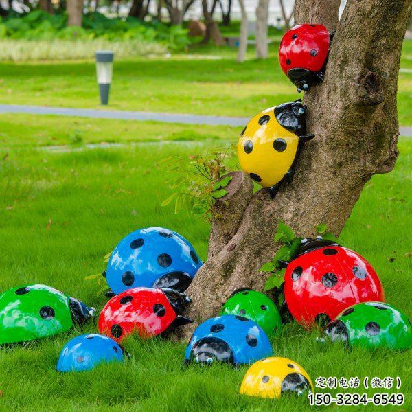大型瓢蟲雕塑 商業街廣場雕塑 彩繪擺件 大型瓢蟲雕塑 商業街廣場雕塑 彩繪擺件