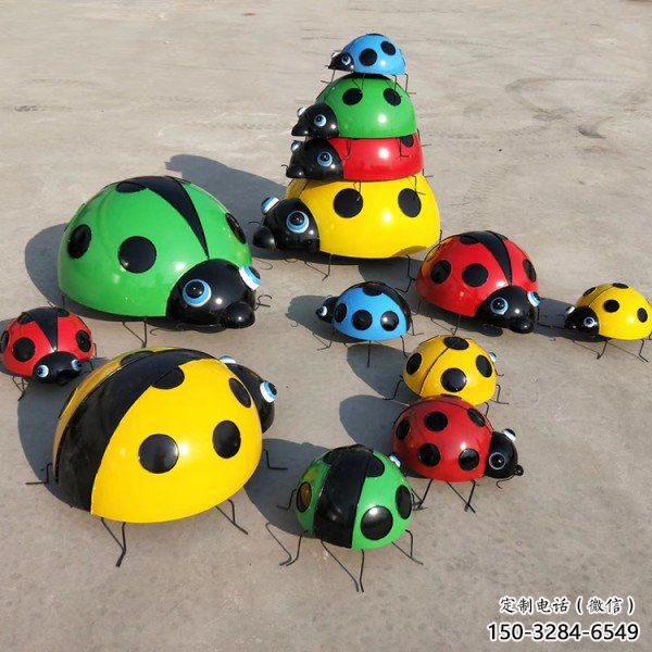 仿真瓢蟲雕塑 酒店公園雕塑 風景區擺件 仿真瓢蟲雕塑 酒店公園雕塑 風景區擺件
