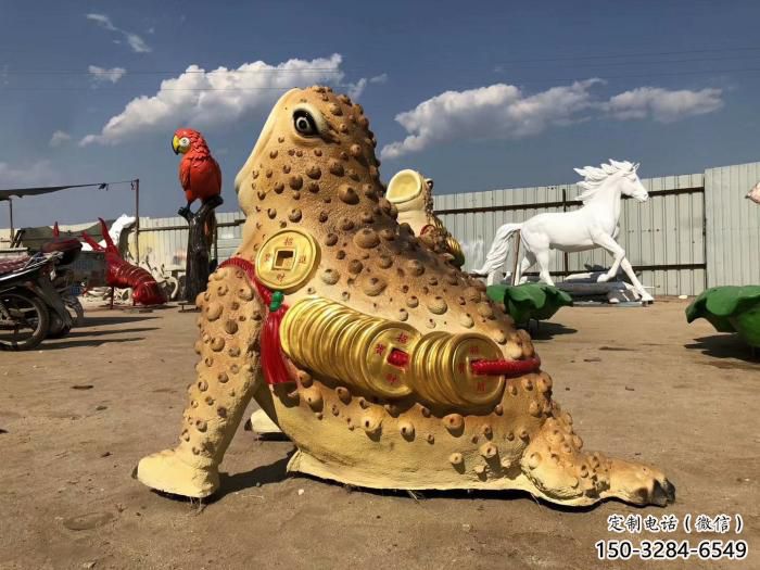 仿真金蟾雕塑 店門口園林雕塑 招財動物小品 仿真金蟾雕塑 店門口園林雕塑 招財動物小品