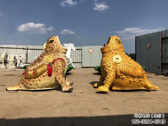 公園金蟾雕塑 酒店門口雕塑 彩繪擺件 公園金蟾雕塑 酒店門口雕塑 彩繪擺件