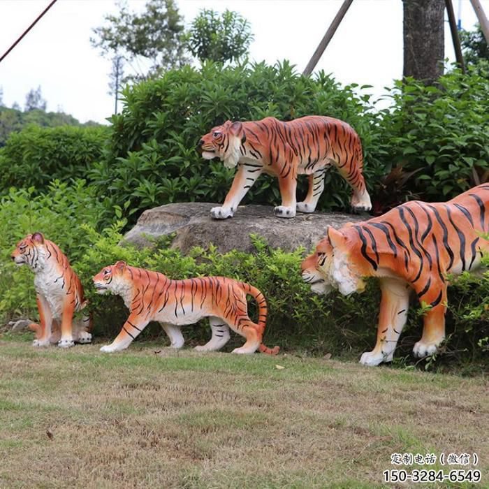 公園老虎雕塑 酒店門口雕塑 彩繪擺件 公園老虎雕塑 酒店門口雕塑 彩繪擺件