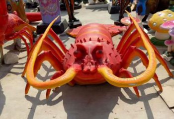 廣場龍蝦雕塑 公園仿真雕塑 抽象擺件