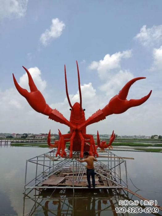 彩繪龍蝦雕塑 仿真動(dòng)物雕塑 步行街?jǐn)[件 彩繪龍蝦雕塑 仿真動(dòng)物雕塑 步行街?jǐn)[件