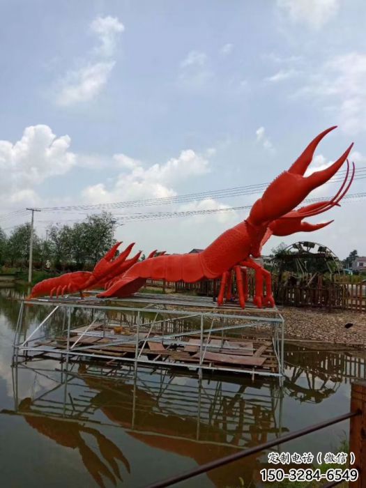 商場(chǎng)龍蝦雕塑 仿真動(dòng)物雕塑 店門口小品