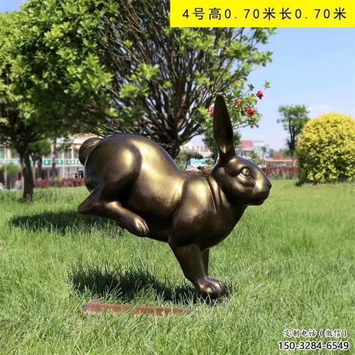 仿古大白兔雕塑 庭院彩繪雕塑 田間小品 仿古大白兔雕塑 庭院彩繪雕塑 田間小品