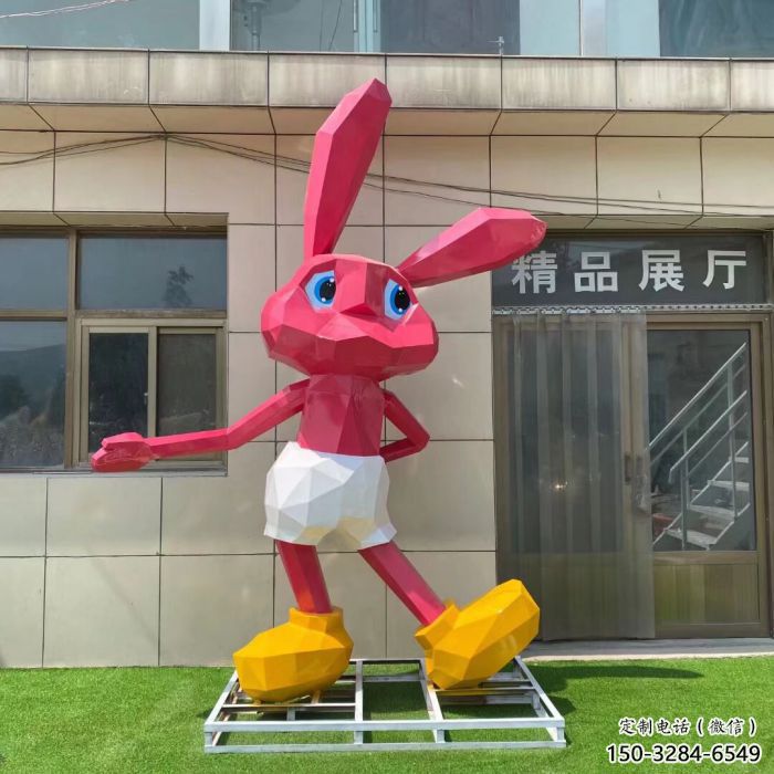 仿真兔子雕塑 店門口園林雕塑 動物小品