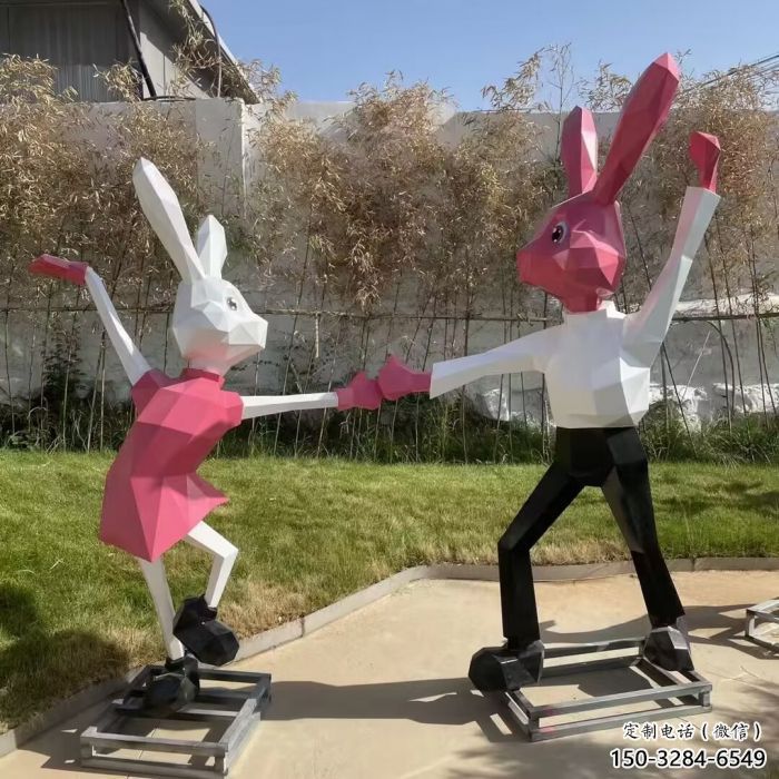 商業街兔子雕塑 售樓處雕塑 動物擺件 商業街兔子雕塑 售樓處雕塑 動物擺件