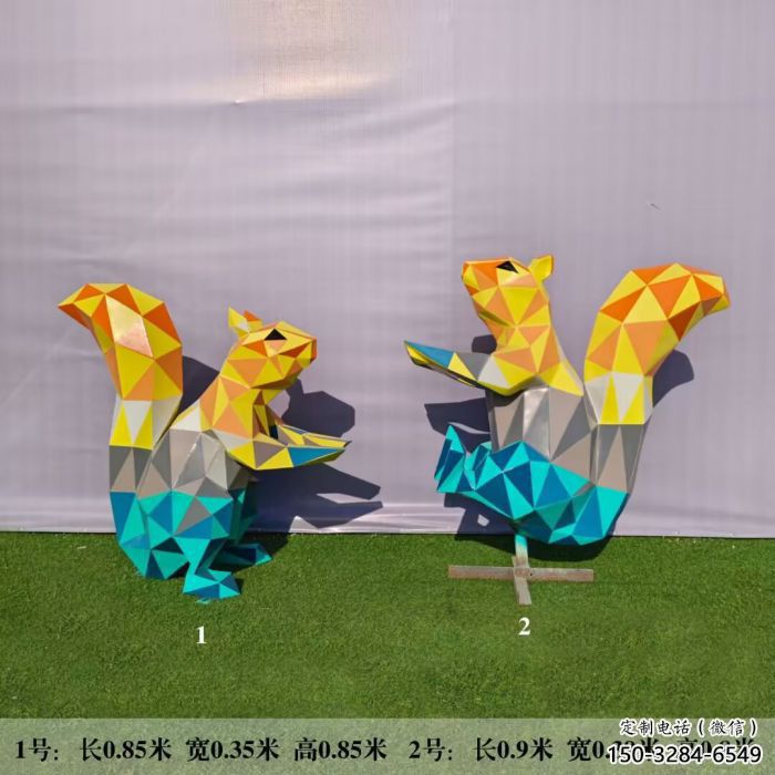 公園松鼠雕塑 酒店門口雕塑 彩繪擺件