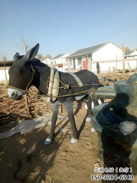 田間毛驢雕塑 彩繪仿真雕塑 園林擺件 田間毛驢雕塑 彩繪仿真雕塑 園林擺件