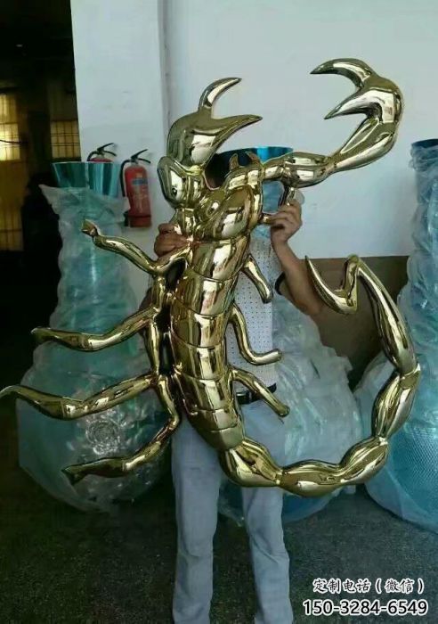 創(chuàng)意蝎子雕塑 步行街店門口雕塑 動物小品