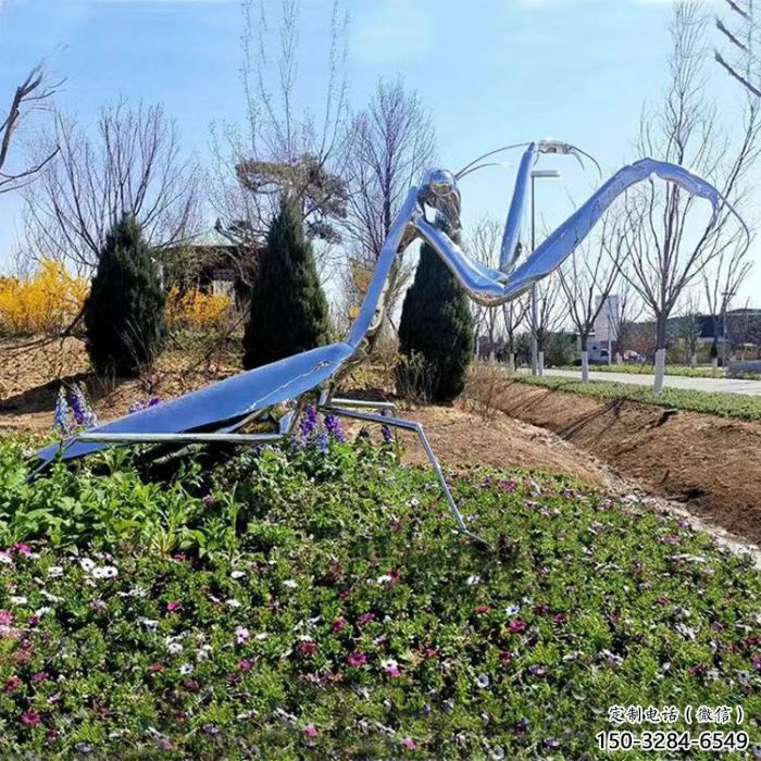 仿真螳螂雕塑 店門口園林雕塑 動物小品