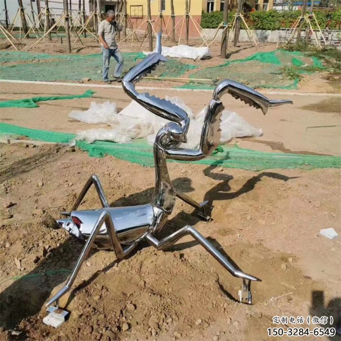 園林螳螂雕塑 城市廣場雕塑 步行街?jǐn)[件