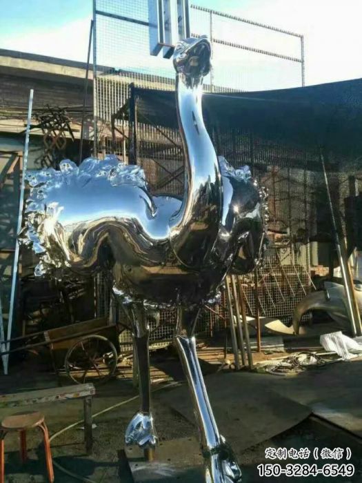 酒店鴕鳥雕塑 庭院仿真雕塑 彩繪小品