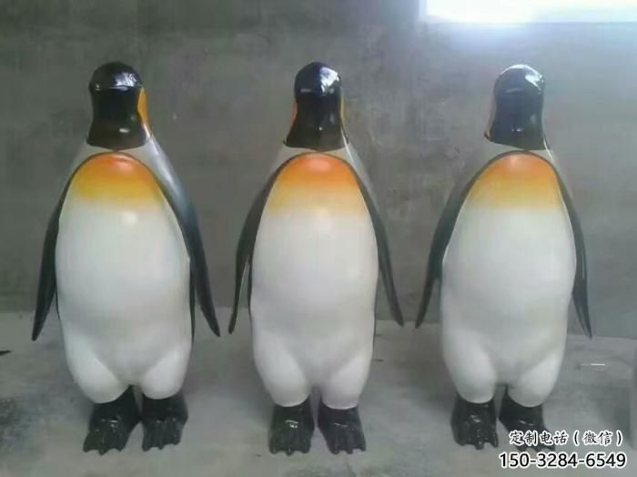 彩繪企鵝雕塑 仿真動物雕塑 步行街擺件 彩繪企鵝雕塑 仿真動物雕塑 步行街擺件