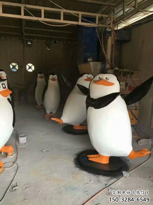 仿古企鵝雕塑 庭院彩繪雕塑 田間小品 仿古企鵝雕塑 庭院彩繪雕塑 田間小品