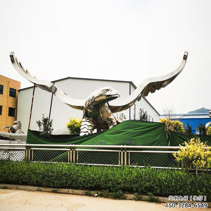 園林老鷹雕塑 城市廣場(chǎng)雕塑 步行街?jǐn)[件