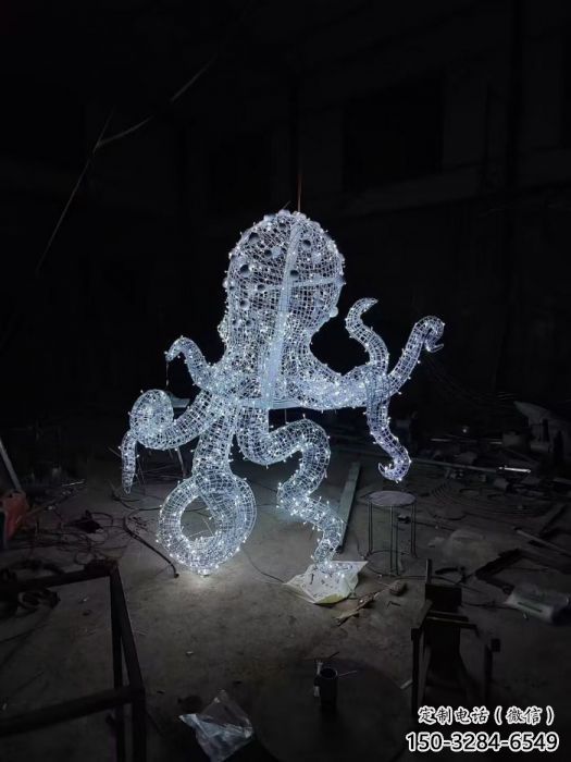 酒店章魚(yú)雕塑 庭院仿真雕塑 彩繪小品