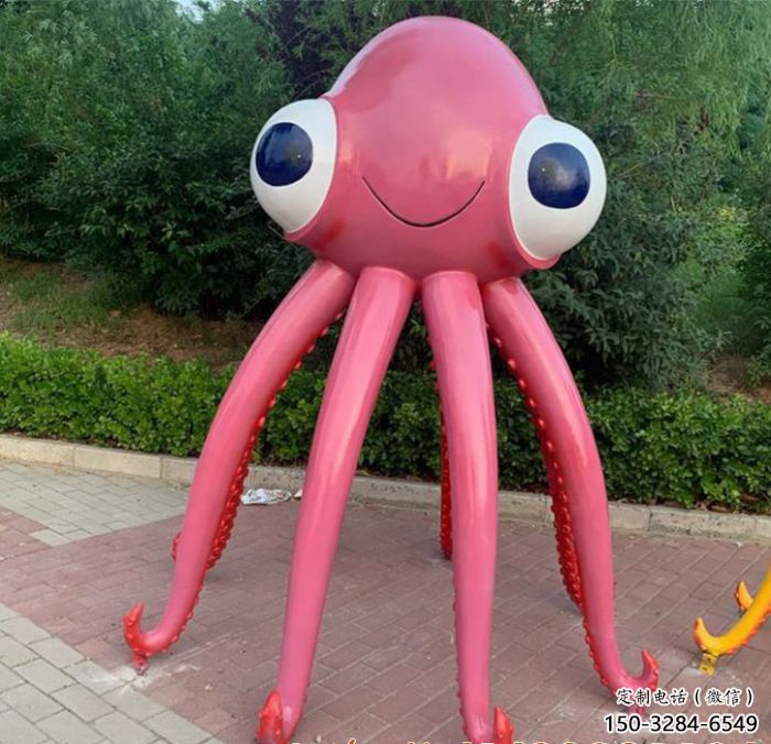 公園章魚雕塑 酒店門口雕塑 彩繪擺件