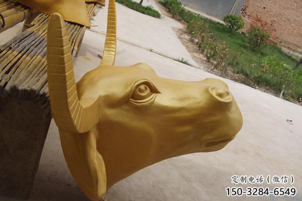 城市牛頭雕塑 風景區彩繪雕塑 抽象擺件