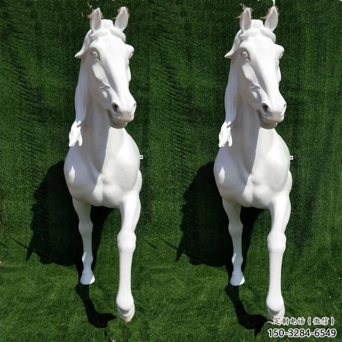 門口馬頭雕塑 售樓處仿真雕塑 彩繪小品