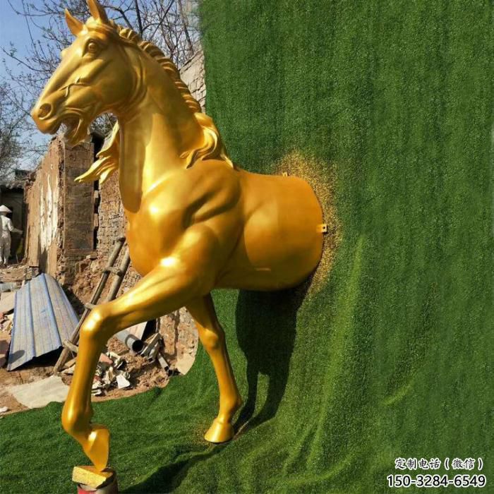廣場馬頭雕塑 田間彩繪雕塑 仿真擺件