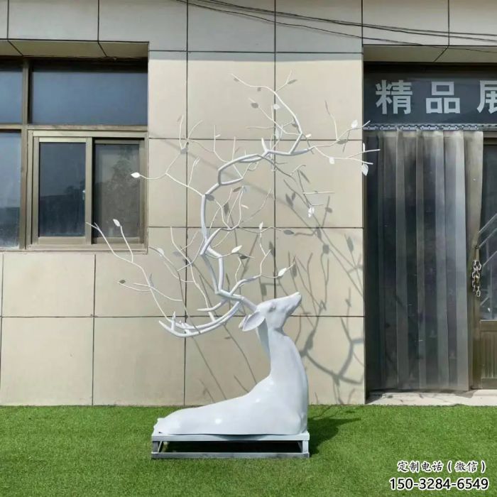 門口鹿頭雕塑 售樓處仿真雕塑 彩繪小品 門口鹿頭雕塑 售樓處仿真雕塑 彩繪小品