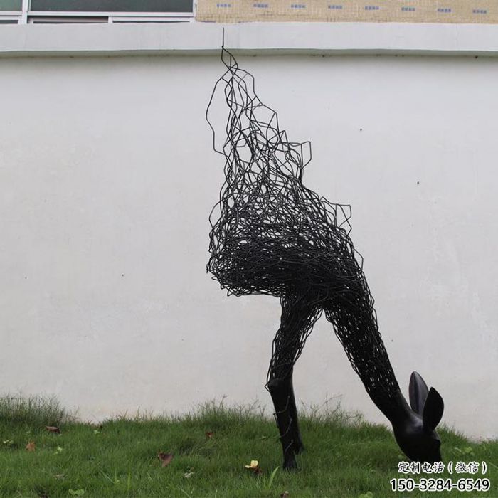 仿真鹿頭雕塑 店門口園林雕塑 動物小品