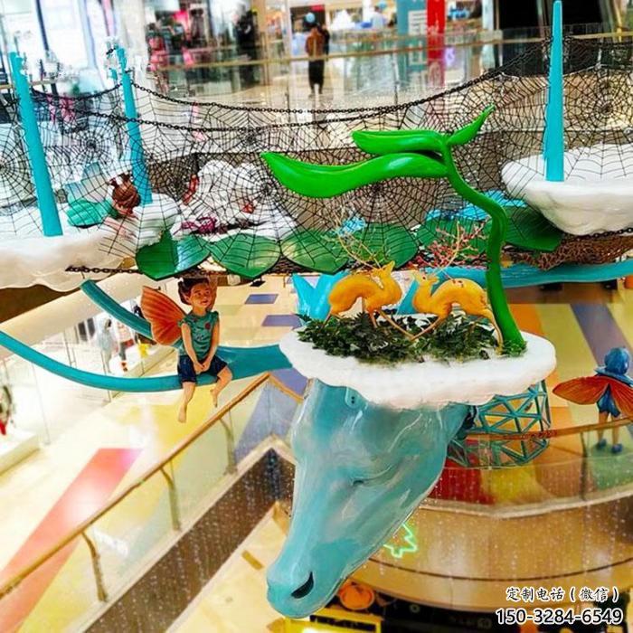 創意鹿頭雕塑 步行街店門口雕塑 動物小品