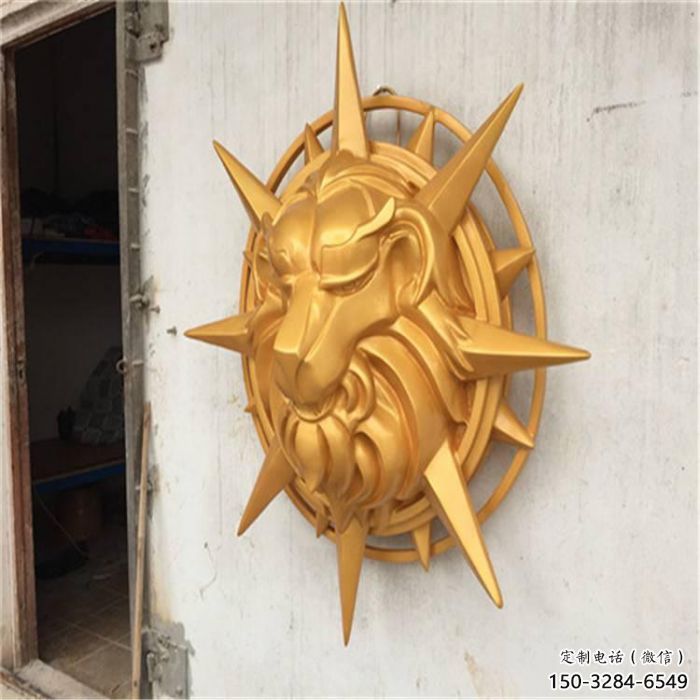 商業(yè)街獅子頭雕塑 售樓處雕塑 動(dòng)物擺件