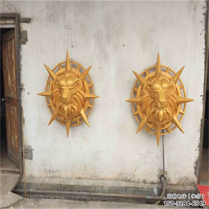 庭院獅子頭雕塑 城市古銅色雕塑 動物小品