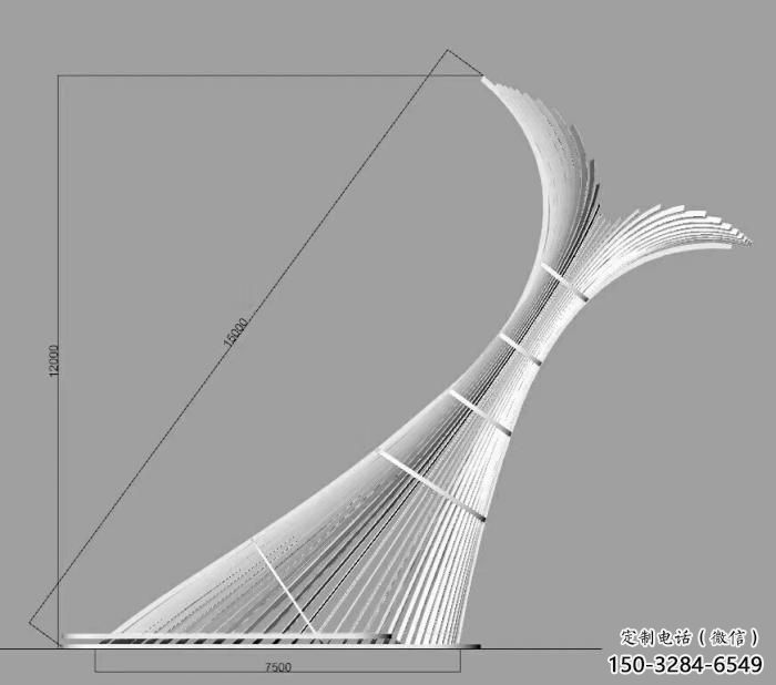 商場魚尾雕塑 仿真生物雕塑 店門口小品