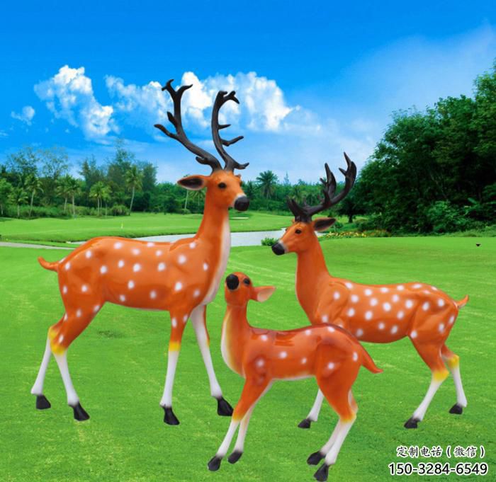 大型小鹿雕塑 步行街宣傳雕塑 仿真擺件