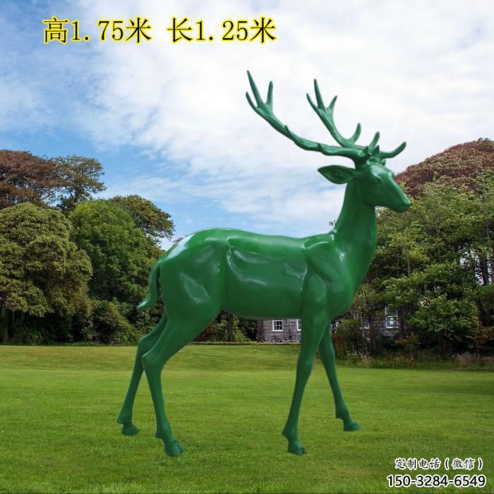 古銅色小鹿雕塑 大型城市雕塑 商業(yè)街?jǐn)[件