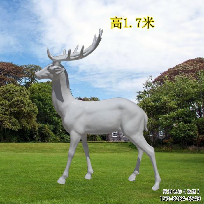 門口小鹿雕塑 售樓處仿真雕塑 彩繪小品