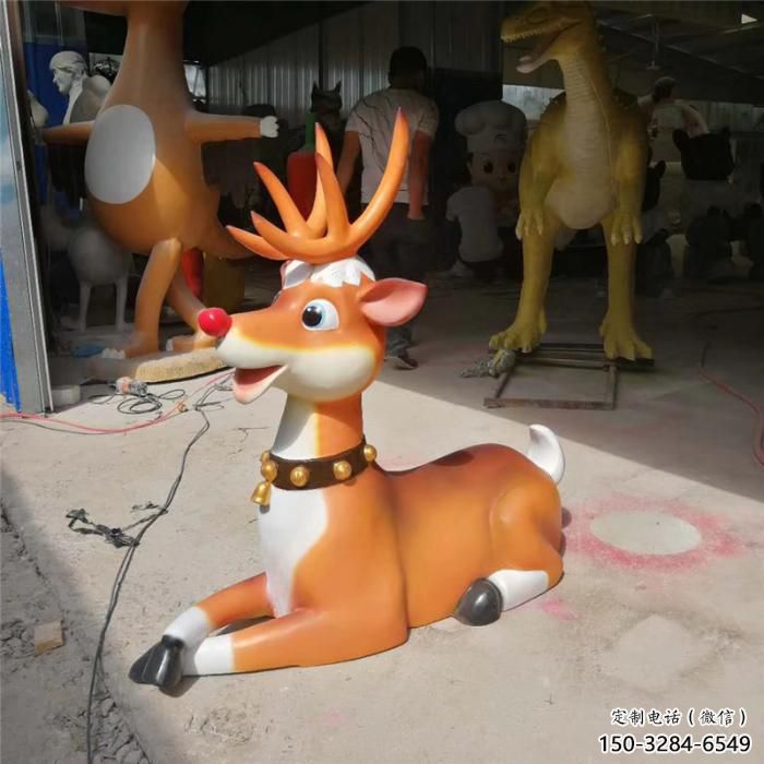 商場小鹿雕塑 仿真雕塑 店門口小品