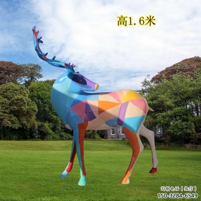 小鹿雕塑 風景區(qū)幾何雕塑 廣場小品