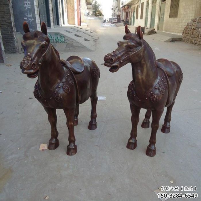 售樓處奔馬雕塑 商業街仿真雕塑 動物擺件