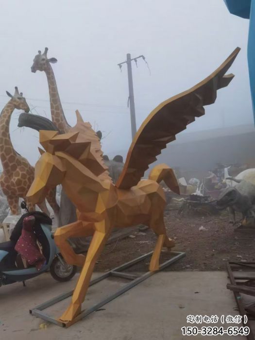 廣場飛馬雕塑 公園仿真雕塑 抽象擺件 廣場飛馬雕塑 公園仿真雕塑 抽象擺件