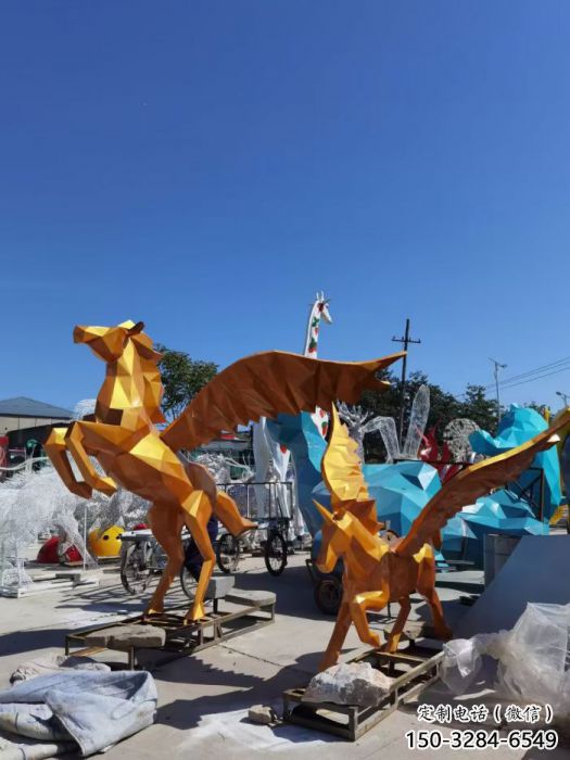 商場飛馬雕塑 仿真雕塑 店門口小品