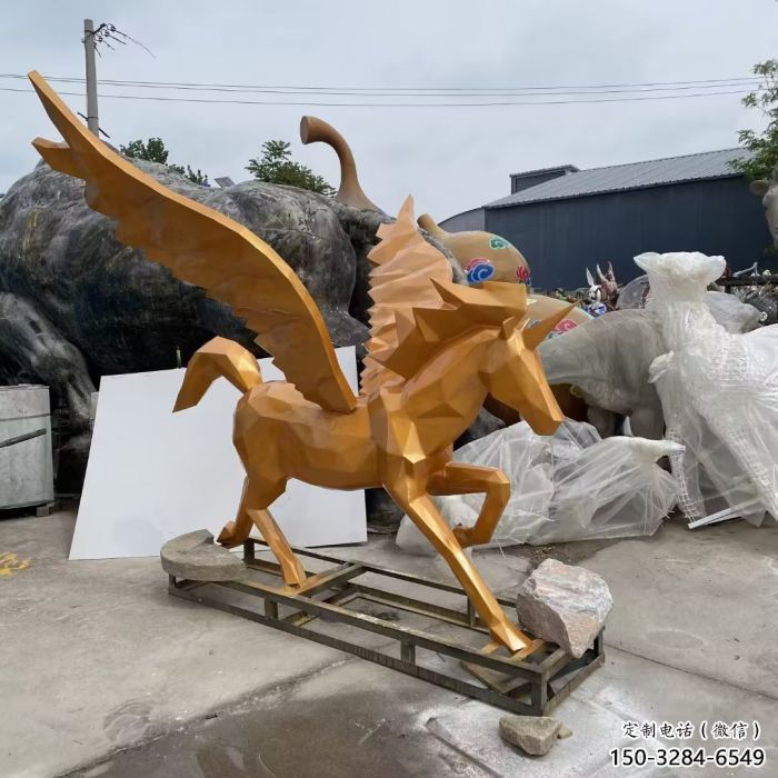 園林飛馬雕塑 城市廣場雕塑 步行街?jǐn)[件