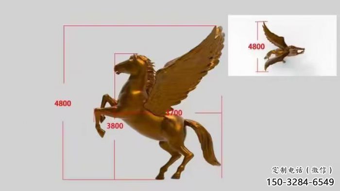 現代飛馬雕塑 田間彩繪雕塑 仿真擺件