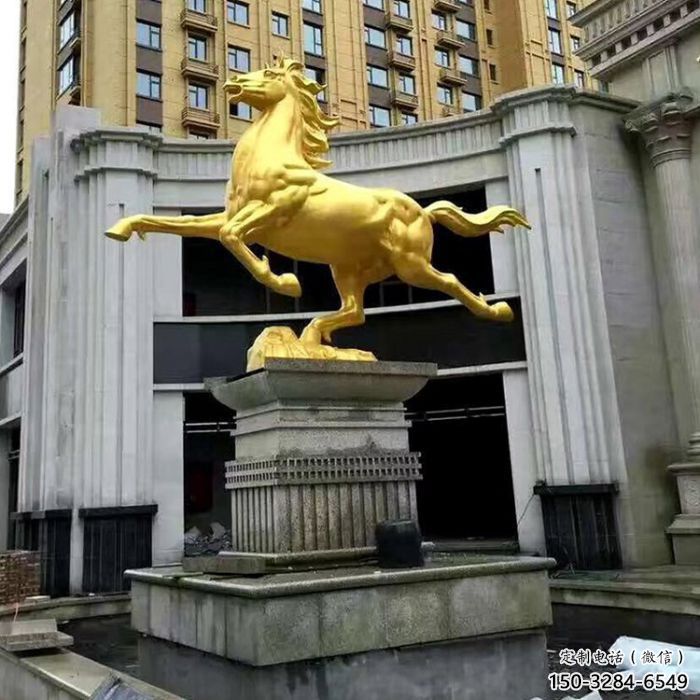 仿真馬踏球雕塑 酒店公園雕塑 風景區擺件
