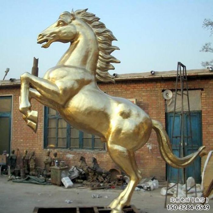 售樓處馬踏球雕塑 商業街仿真雕塑 動物擺件