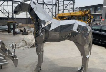 創意駿馬雕塑 步行街店門口雕塑 鏡面小品