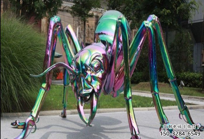 庭院蜘蛛雕塑 城市古銅色雕塑 動物小品