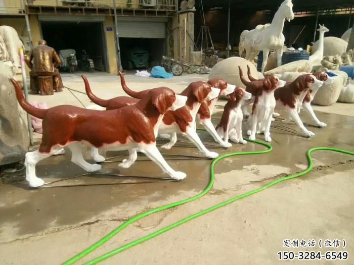 仿真小狗雕塑 店門口園林雕塑 動物小品
