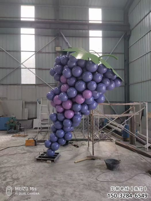 酒店葡萄雕塑 庭院仿真雕塑 彩繪小品