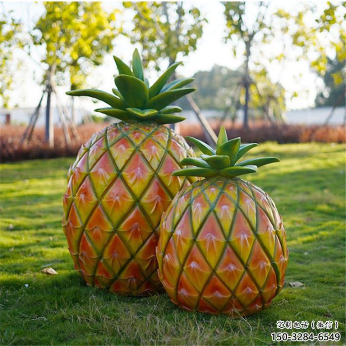 酒店菠蘿雕塑 庭院仿真雕塑 彩繪小品 酒店菠蘿雕塑 庭院仿真雕塑 彩繪小品